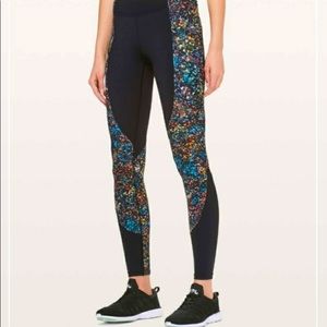Lululemon Flowerescent Wake & Train Leggings Size 10